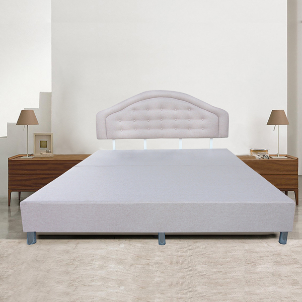 TRUFFLE บล็อกที่นอน+หัวเตียง รุ่น Honey ผ้า Canvass ขนาด 5F สีน้ำตาลอ่อน