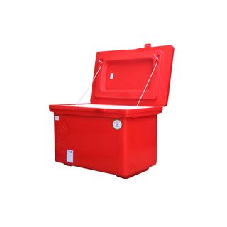 S&P ถังแช่ ขาสูง บานพับมือจับ 120 ลิตร สีแดง