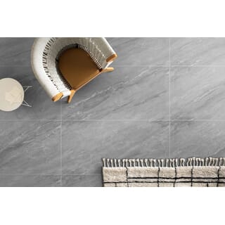 La Arezza 60X120 ซม.กระเบื้องพอร์ซเลน รุ่น Zenstona dark gray (DGD12600LA02) Matt - Hone Random (2pcs /box 1.44 sqm)
