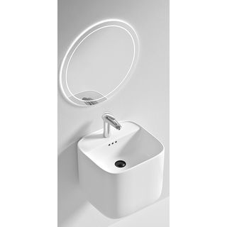 Verno อ่างล้างหน้าแบบแขวน ขนาด 45x42x40cm รุ่น ลิลลี่ 6410