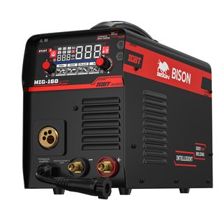  BISON เครื่องเชื่อม INVERTER MIG/MMA 160แอมป์ (LCD) รุ่น MIG/MMA-160A5K   5 กก. ไม่ใช้แก๊ส   