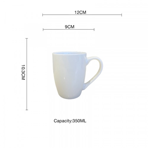 AILO แก้วเซรามิค 9 ซม. 350 มล. DAINA  สีขาว
