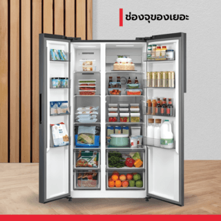 TOSHIBA ตู้เย็นSBS 20.6 คิว  รุ่น GR-RS780WI-PMT(06) สีเทา