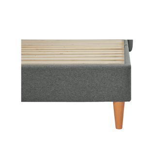 TRUFFLE เตียงนอนหัวเบาะ รุ่น VANNES-DG ขนาด 180x200 ซม.(6ฟุต) สีเทาเข้ม