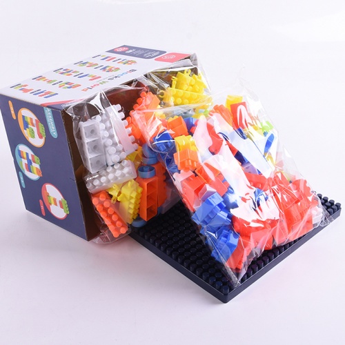 TOYS ชุดตัวต่อกล่องหรรษา 220ชิ้น สีน้ำเงิน #6680-11 (24x18x14ซม.)