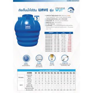 WAVE ถังเก็บน้ำใต้ดิน 2000L รุ่น WUT