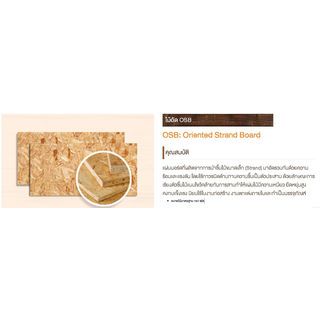 VANACHAI OSB บอร์ด สำหรับใช้งานภายใน #9 120x240ซม.