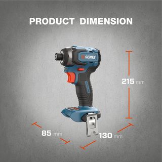 SENIX สว่านไขควงไร้สาย Brushless 1/4นิ้ว 20V(Max) (พร้อมแบตเตอรี่ 2.0Ah 1 ก้อน) รุ่น PDIX2-M2-EU สีน้ำเงิน - ดำ