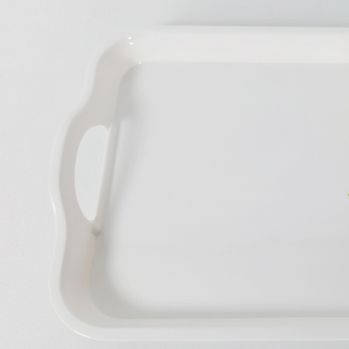 NIBIRU ถาดเสิร์ฟเมลามีนทรงเหลี่ยม 13 นิ้ว (มอก.)JINNY สีขาว