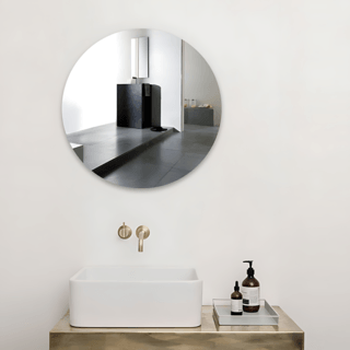 Nice กระจกเงาไม่มีกรอบ ทรงกลม รุ่น JLLS001-40  ขนาด 40x40 ซม. สีใส