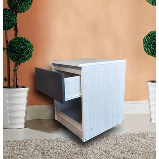 DELICATO ตู้ข้างเตียง ขนาด 40x40x50ซม. รุ่น ฟอร่า สีเมเปิ้ล/ผ้าเทา