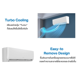 GREE เครื่องปรับอากาศ Pular (Groovi) Fixed-Speed ขนาด 12000 BTU รุ่น GWC12AGCF1/I สีขาว