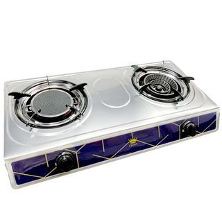 CROWN เตาแก๊สตั้งโต๊ะหน้าสเตนเลส 2 หัวเตาผสม รุ่น ROLANDA