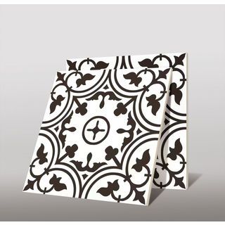 Marbella กระเบื้องเซรามิคปูพื้น 16x16 นิ้ว รุ่น บลูมฟลาวเวอร์ แบล๊ก JMZ40206 Gloss (12P)