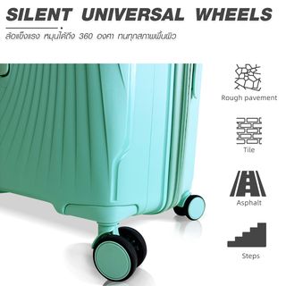 WETZLARS กระเป๋าเดินทาง ขนาด 28 นิ้ว รุ่น Winter-01 ขนาด 30x47.50x73.50 ซม. สีฟ้าสกาย