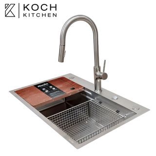 KOCH KITCHEN อ่างล้างจาน 1 หลุมไม่มีที่พัก SS304 75x46x22 ซม. MATINA สีเงิน