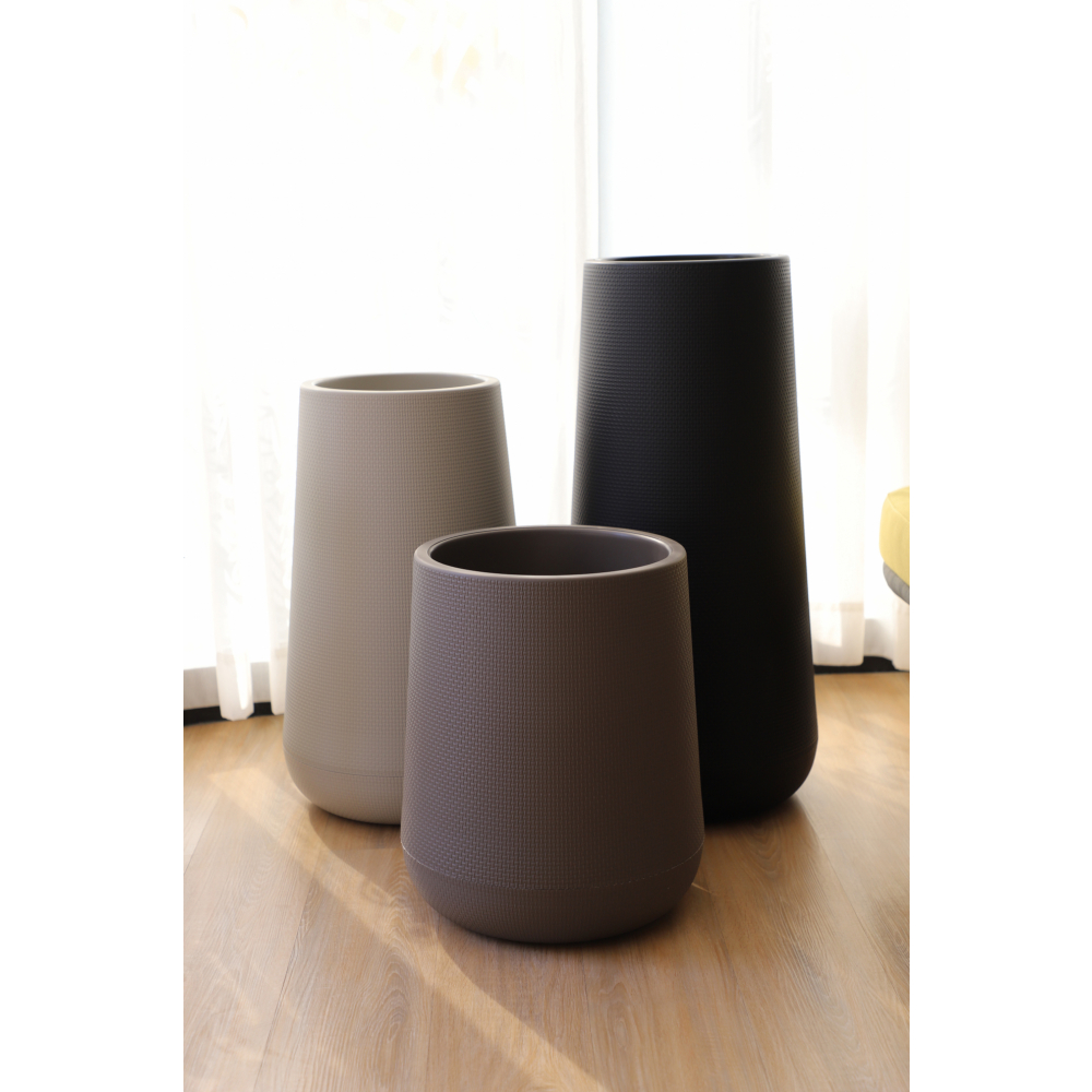 Tree’O กระถางต้นไม้พลาสติก รุ่น 6KD9975N-BN ขนาด L สีน้ำตาล