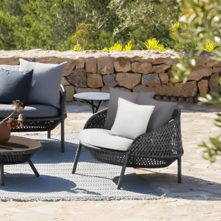 SUMMER SETเก้าอี้ outdoor อลูมิเนียม Jomthong  ขนาด 93x92x65 ซม. สีเทาอ่อน