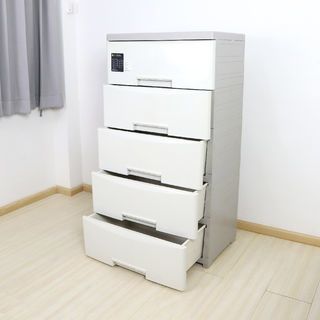 GOME ตู้ลิ้นชักท็อปพลาสติกโครงทึบ  5 ชั้น 59x40x111.8ซม.รุ่น 5835 สีขาว