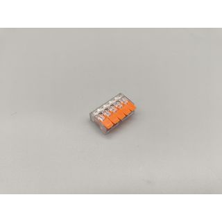 V.E.G. ขั้วต่อสายไฟ 5 ช่อง สีใส สีส้ม