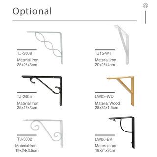 ฉากรับชั้น ขนาด18X24X1ซม. รุ่น LW06-BK  สีดำ