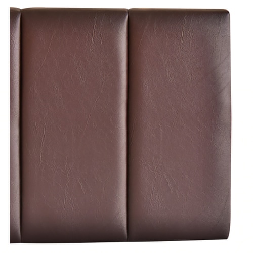 TRUFFLE ฐานเตียงรุ่น Domon 5 ฟุต PVC สีน้ำตาลเข้ม