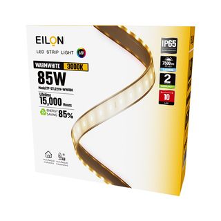 EILON ชุดไฟแอลอีดีเส้นริบบิ้น 2835/120LED 6*12mm 85W 220V warmwhite รุ่น TP-STL220V-WW10M ยาว 10M