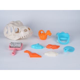 TOYS ของเล่นชุดถังชายหาดไดโนซอร์และอุปกรณ์ 9 ชิ้น รุ่น HG-1127 ขนาด 28x18x16 ซม. คละสี