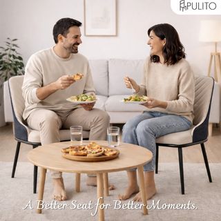 (1/2)PULITO เก้าอี้รับประทานอาหาร รุ่น FERGUS ขนาด 46x44x93 ซม. สีเทาอ่อน