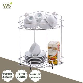 ชั้นวางของเข้ามุม  2 ชั้น WR-5202 สแตนเลส