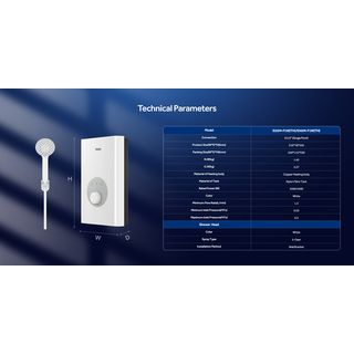 HAIER เครื่องทำน้ำอุ่น ขนาด 3500 วัตต์ รุ่น EI35M-F1W สีขาว