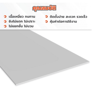 ห้าห่วง บอร์ดฝ้า 0.4x60x240 ซม. สีธรรมชาติ