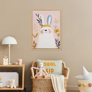 COZY ภาพพิมพ์แคนวาสพร้อมกรอบรูป รุ่น Dream-03 ขนาด 30x40 ซม. รูปกระต่าย