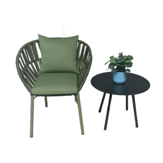 SUMMER SETเก้าอี้ outdoor อลูมิเนียม Samed ขนาด 57x59x76 ซม. สีเขียว