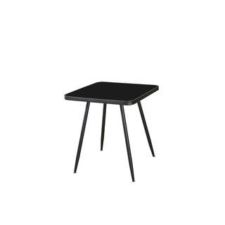 DELICATO โต๊ะอาหารท็อปกระจกนิรภัยทรงสี่เหลี่ยม รุ่น TB-Q70BR ขนาด 70x70x74 ซม. สีดำ