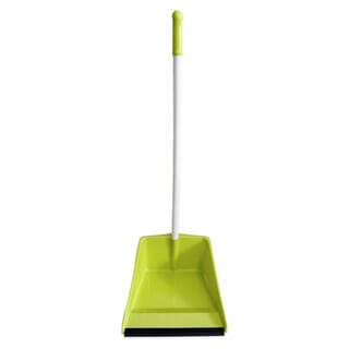 ICLEAN ที่โกยผงพลาสติกด้ามอลูมิเนียม มีขอบยาง DP026-GN ขนาด 23x26x75 cm. สีเขียว