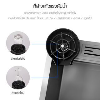 KOCH KITCHEN อ่างล้างจาน 1 หลุมไม่มีที่พัก 304SS 75x46x22 ซม. MARTIN-S 