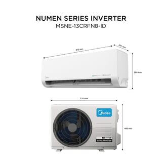MIDEA เครื่องปรับอากาศ Inverter Numen ขนาด 12000 BTU รุ่น MSNE-13CRFN8-ID สีขาว