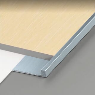 MAC ตัวจบกระเบื้องยาง อลูมิเนียม แบบโค้ง  2.2x200x0.5 ซม. JYPS62 สีเงินเงา