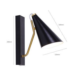 EILON โคมไฟติดผนังนอร์ดิก E27 5W รุ่น GC YY2207 สีดำ