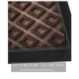 พรมเช็ดเท้า ขนาด 45×75×0.5 ซม. รุ่น JHX-7สีน้ำตาลเข้ม