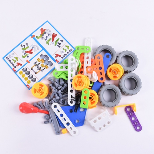 TOYS ของเล่นบล็อคประกอบรถก่อสร้าง (92ชิ้น)#J-7701 ขนาด (30x8x23 ซม.)