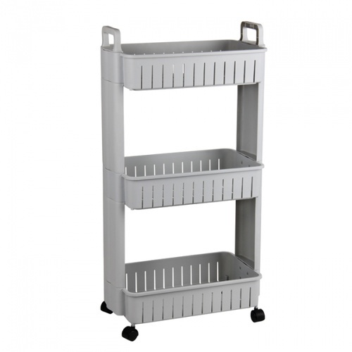GOME ชั้นวางของ 3 ชั้น ล้อเลื่อน 45x25x83ซม. รุ่น TG55247 สีเทา