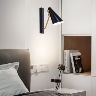 EILON โคมไฟติดผนังนอร์ดิก E27 5W รุ่น GC YY2207 สีดำ