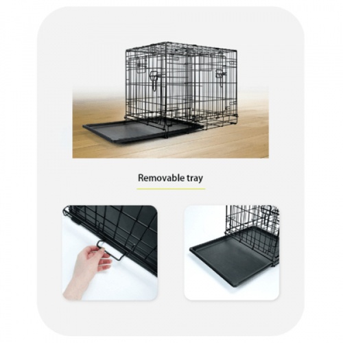 DUDUPETS กรงเหล็กสัตว์เลี้ยง รุ่น HG001 ขนาด 50x70x54ซม. สีดำ