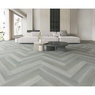 กระเบื้องยาง SPC Click lock 127x635x4+1mm มม รุ่น 29171-6  (1.774ตรม./22แผ่น) TAPIO  สี Grey Pine ปูแบบก้างปลา (herringbone)