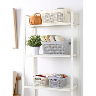 GOME ตะกร้าอเนกประสงค์ทรงเหลี่ยม รุ่น Woven 2289 ขนาด 20×28×14ซม. สีเทา