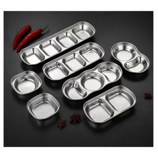 SANE ถ้วยน้ำจิ้มสเตนเลส 4 ช่อง 26.7x8x2.5ซม. TERAS