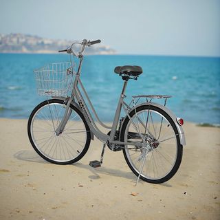  FORTEM จักรยานแม่บ้านตะกร้าเหล็ก รุ่นDAWN-06 ขนาด 24นิ้ว สีเทา