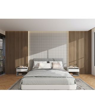 GREAT WOOD ไม้ฝ้าระแนง PS รุ่นJC1504-1317S ขนาด 121x2900x7 มม. สีlinen & Silver